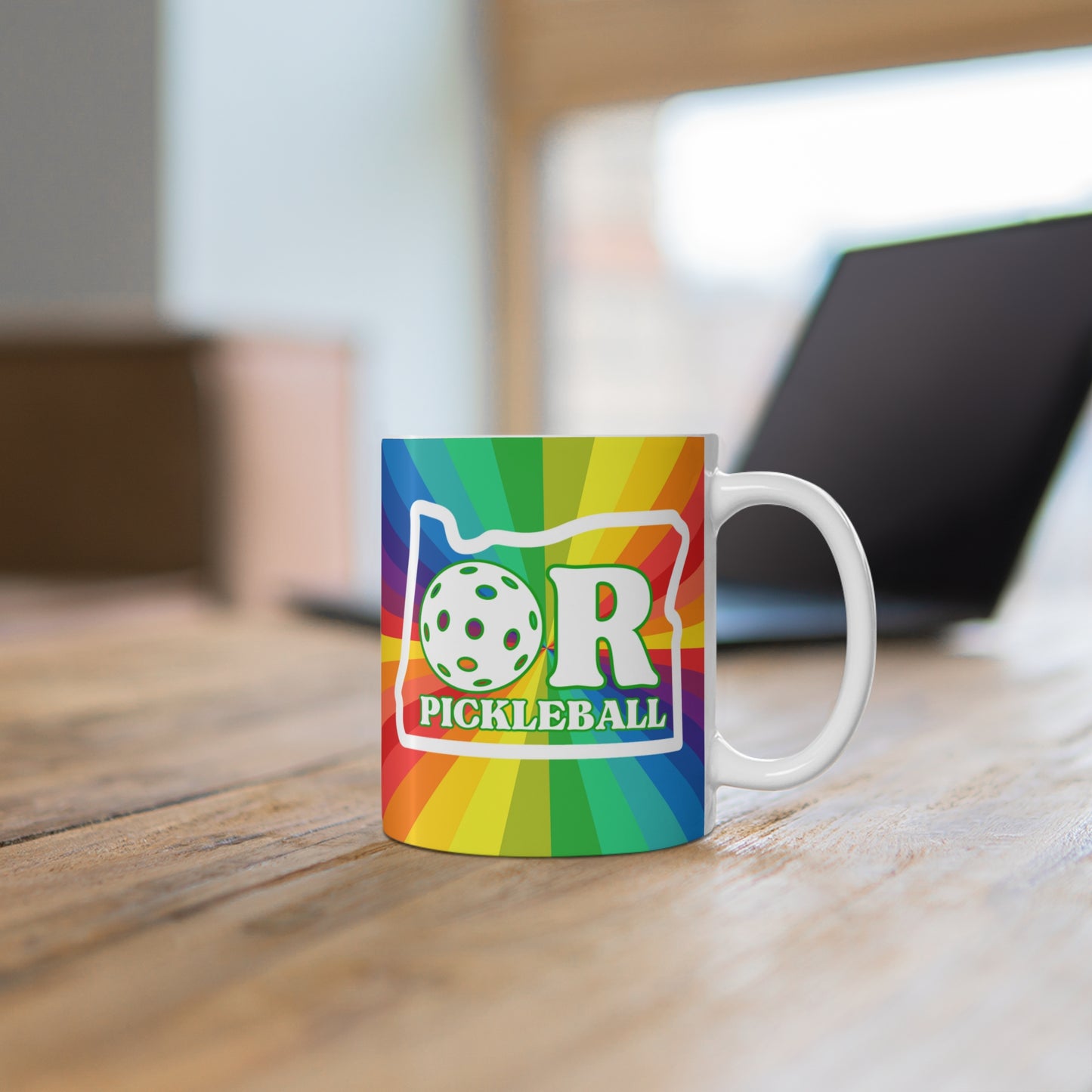 Oregon Pickleball Pride Coffee Mug - pickleballer cup mug LGTBQ