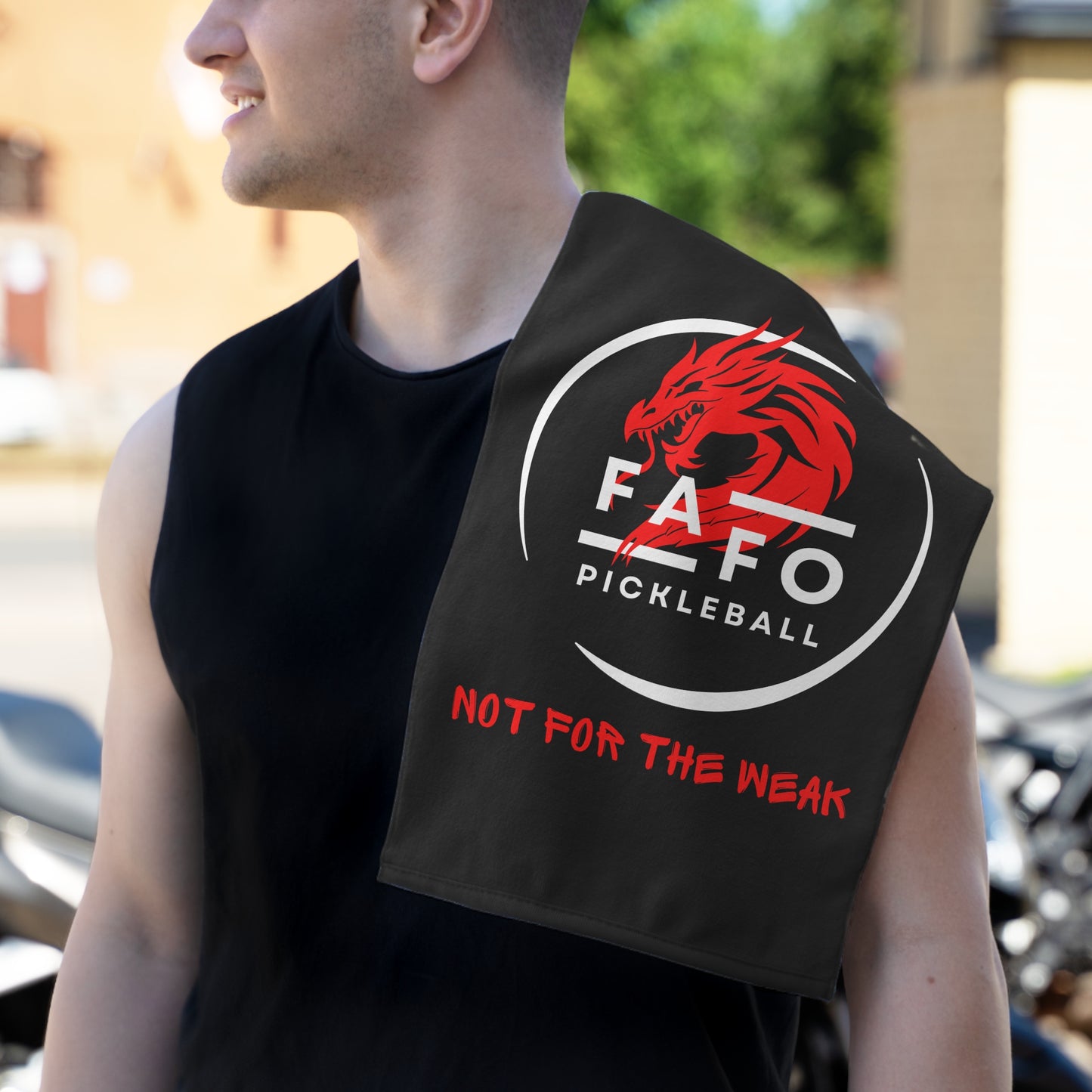 FAFO Pickleballs Towel - Savage Banger pickleball player sports rally kitchen bathroom towel