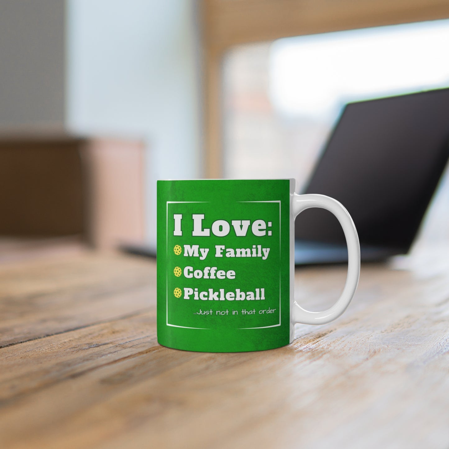 I Love Family, Coffee and Pickleball Mug - Pickleballer coffee mug cup