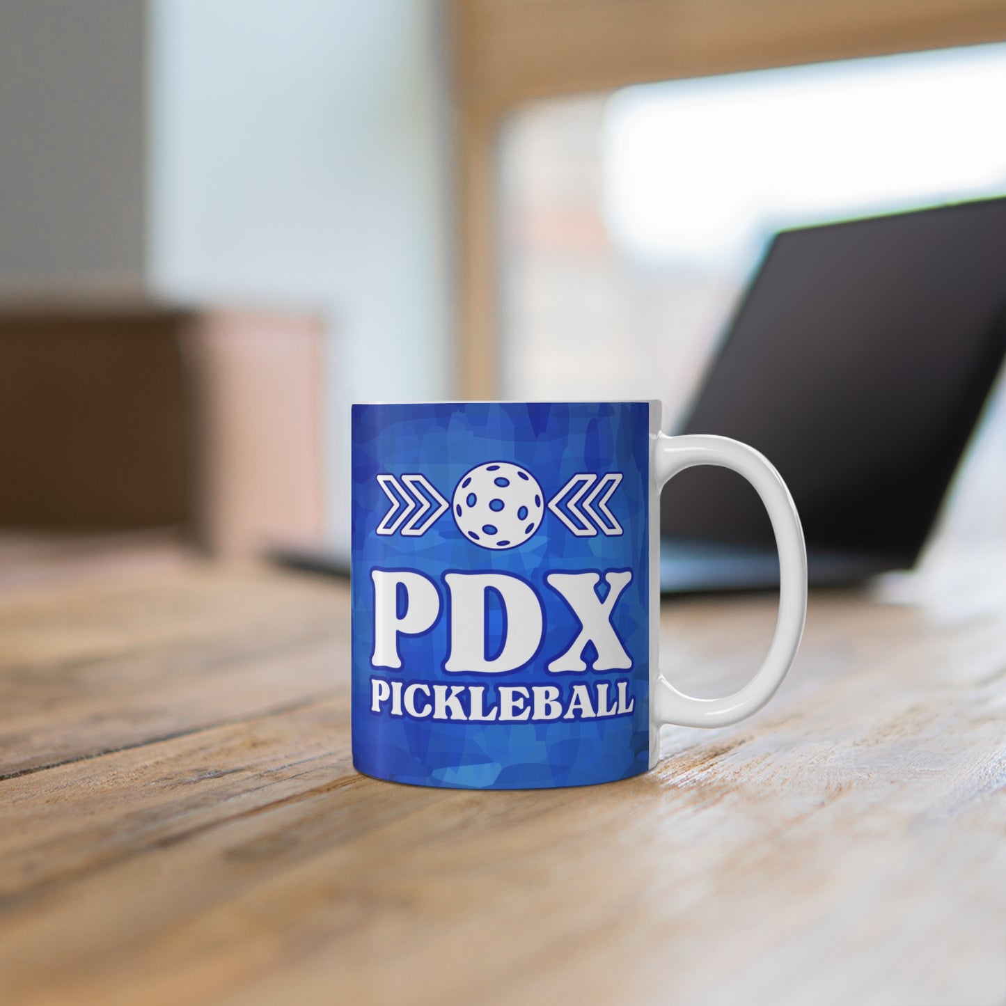 PDX Pickleball Coffee Blue Mug - Portland Oregon coffee mug cup pickleballer