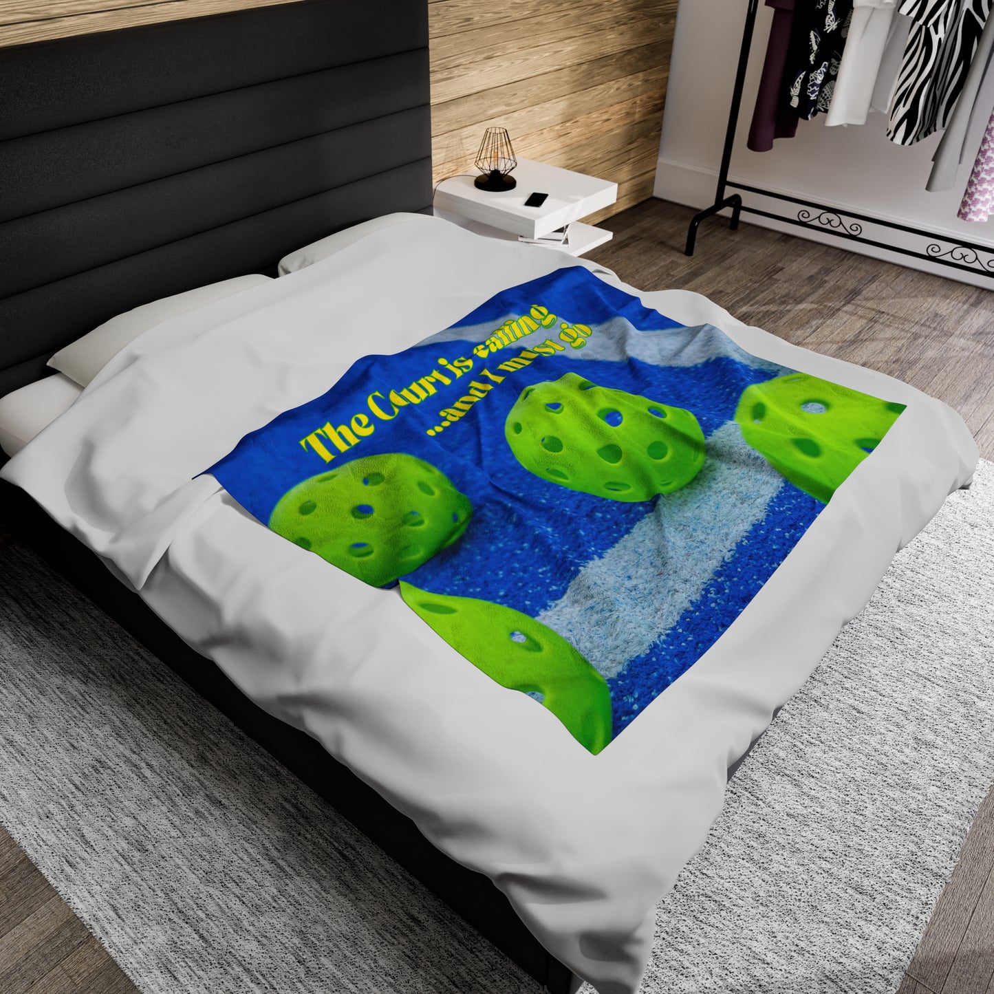 Plush Blanket - Pickleball Design, Small to Extra Large sizes - Gift for Home | pickleball is my therapy style