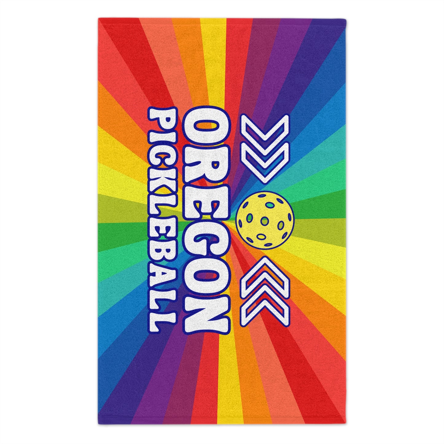 Oregon Pride Banger Pickleball Rally Towel - courts, kitchen, bathroom towel for Pickleball player