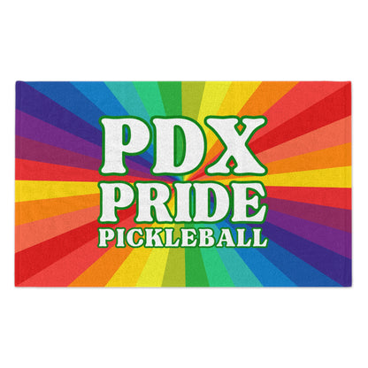 PDX Pride Pickleball Rally Towel - courts, kitchen, bathroom towel for Pickleball player