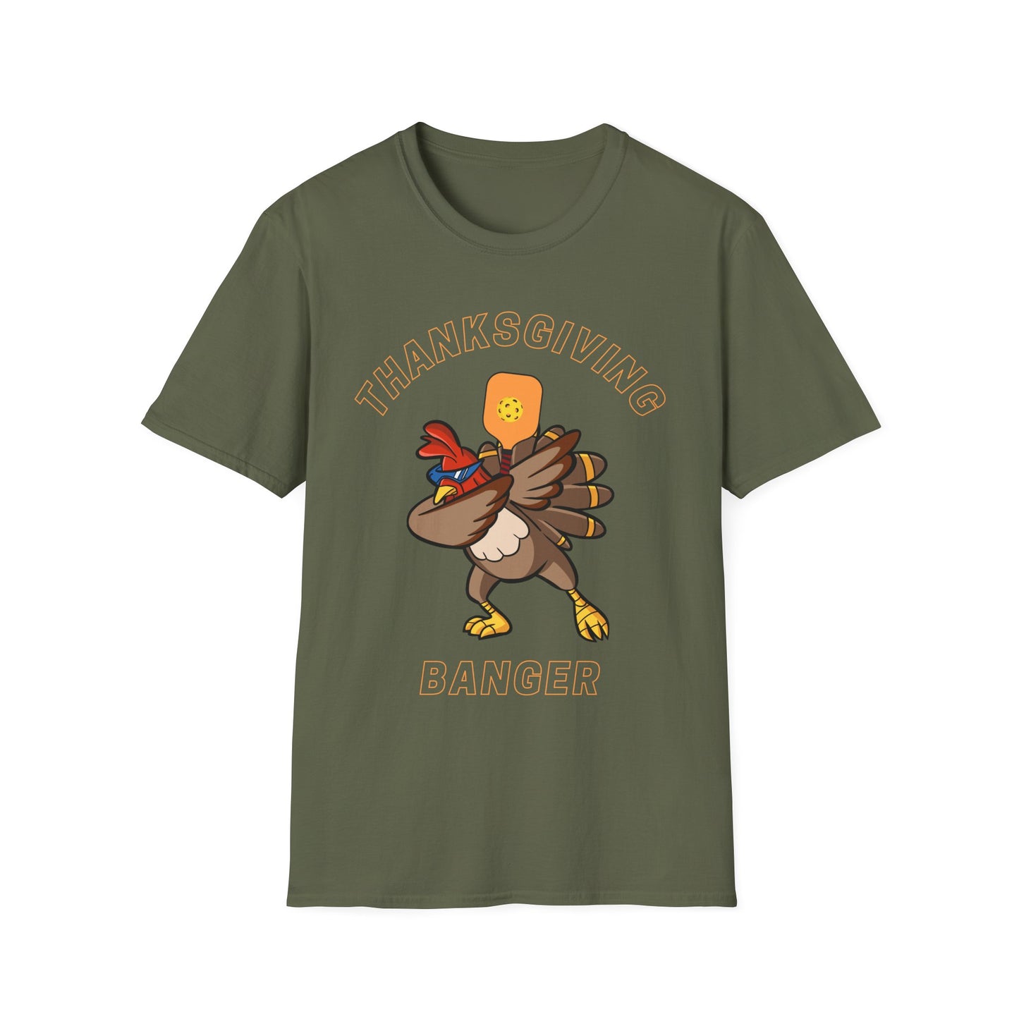 Thanksgiving Turkey Banger Pickleball Unisex T-Shirt, Pickleball Game, Thankful Turkey Tee, Sports Shirt, Pickleball Lover Gift