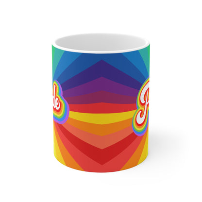 Pride Rainbow Coffee Mug - Cup ceramic Mug LGTBQ