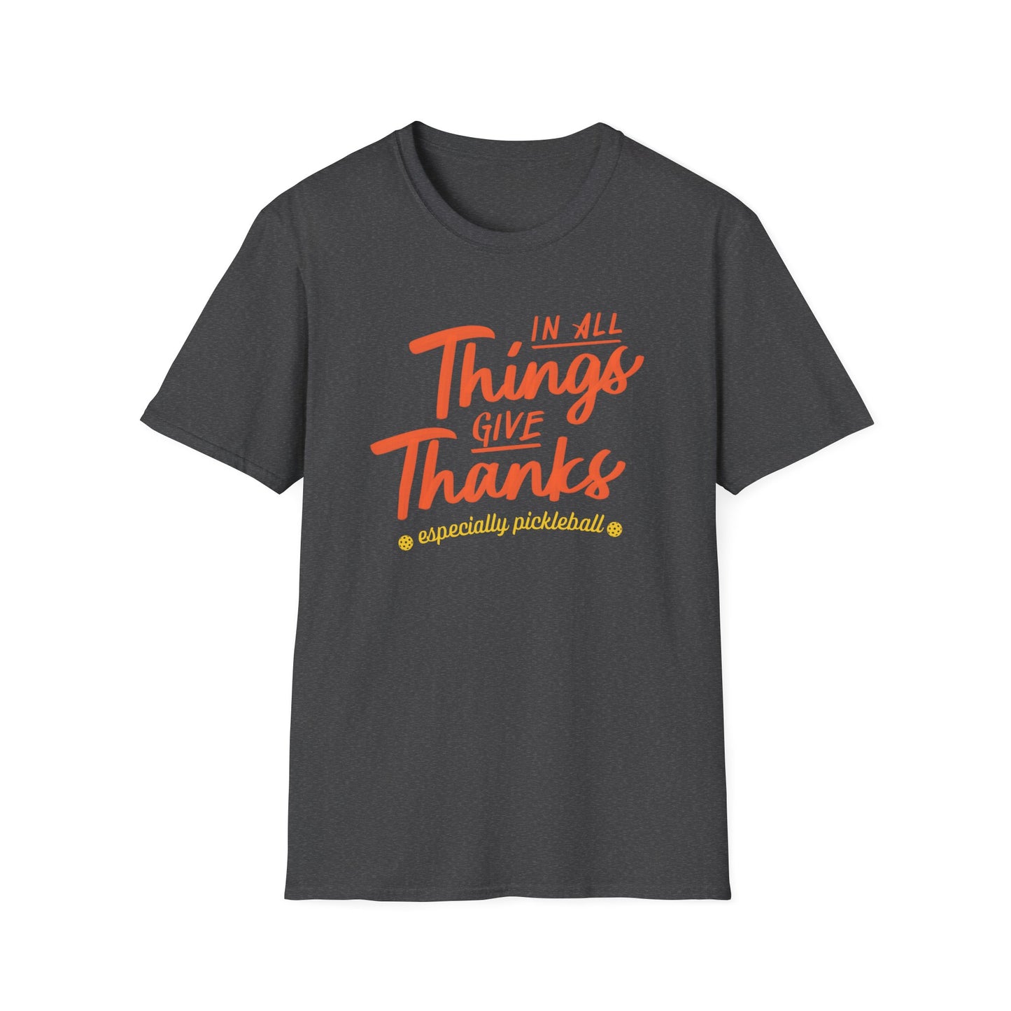 Thanksgiving Gratitude Pickleball T-Shirt, Unisex Tee, Shirt for Men Women, Fall Season Top, Sporty Gift