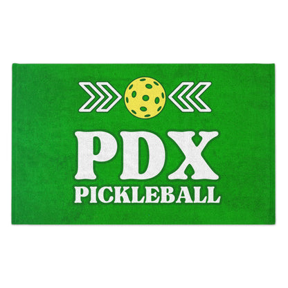 PDX green Pickleball Towel - pickleball player sports rally kitchen bathroom towel