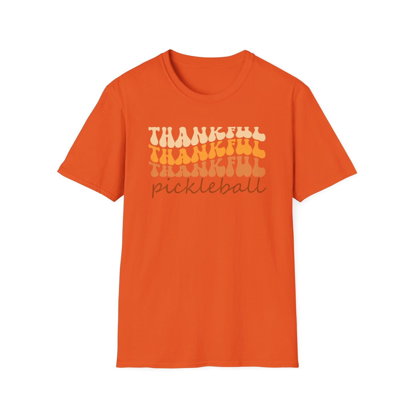 Thankful Pickleball Player Unisex Softstyle T-Shirt, Thanksgiving Tee, Sports Lover Shirt, Gift for Pickleball Player, Funny Thanksgiving