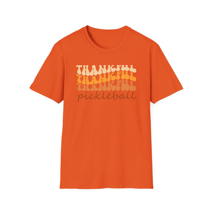 Thankful Pickleball Player Unisex Softstyle T-Shirt, Thanksgiving Tee, Sports Lover Shirt, Gift for Pickleball Player, Funny Thanksgiving