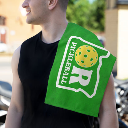 Oregon State green Pickleball Towel - pickleball player sports rally kitchen bathroom towel Portland PDX