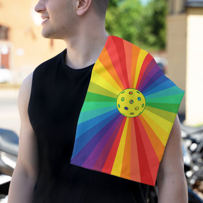 Pride Ball Pickleball Rally Towel - courts, kitchen, bathroom towel for Pickleball player