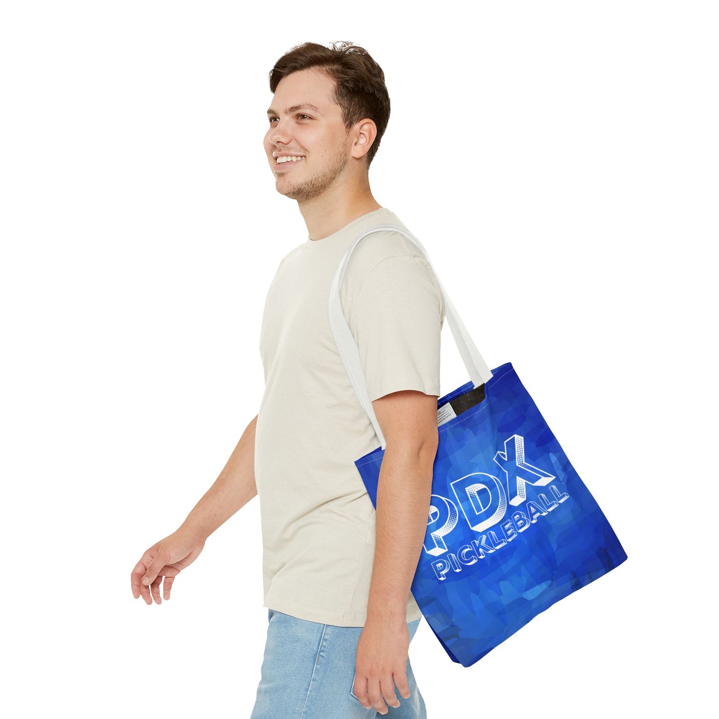 Modern Blue PDX Pickleball Tote Bag - Portaland Oregon pickleball gear bag shopping and courts