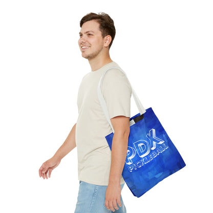 Modern Blue PDX Pickleball Tote Bag - Portaland Oregon pickleball gear bag shopping and courts