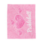 Plush Blanket - Pickleball Design, Small to Extra Large sizes - Gift for Home | pink heart pickleball style