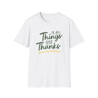 Thanksgiving Pickleball T-Shirt, Unisex Shirt for Players, Thankful Pickleball Tee, Sports Gift, Game of Pickleball Top