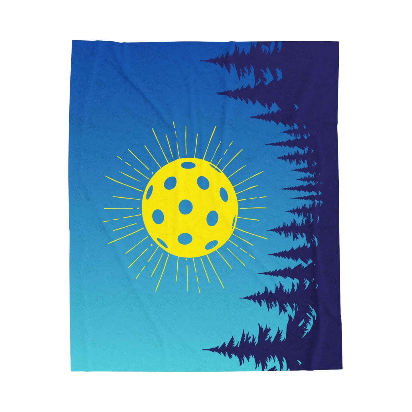 Plush Blanket - Pickleball Design, Small to Extra Large sizes - Gift for Home | moutain tree pickleball style