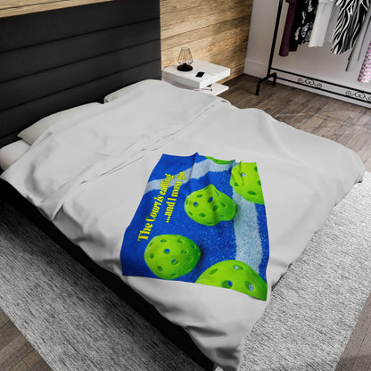 Plush Blanket - Pickleball Design, Small to Extra Large sizes - Gift for Home | pickleball is my therapy style