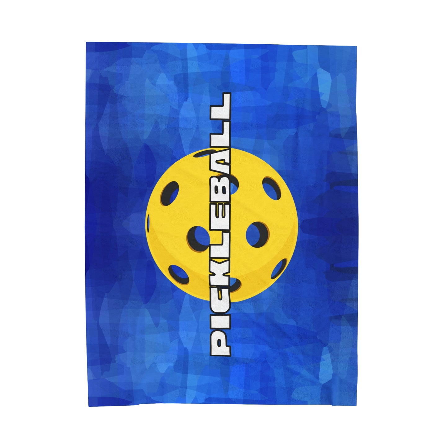 Plush Blanket - Pickleball Design, Small to Extra Large sizes - Gift for Home | blue layered balls style