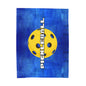 Plush Blanket - Pickleball Design, Small to Extra Large sizes - Gift for Home | blue layered balls style