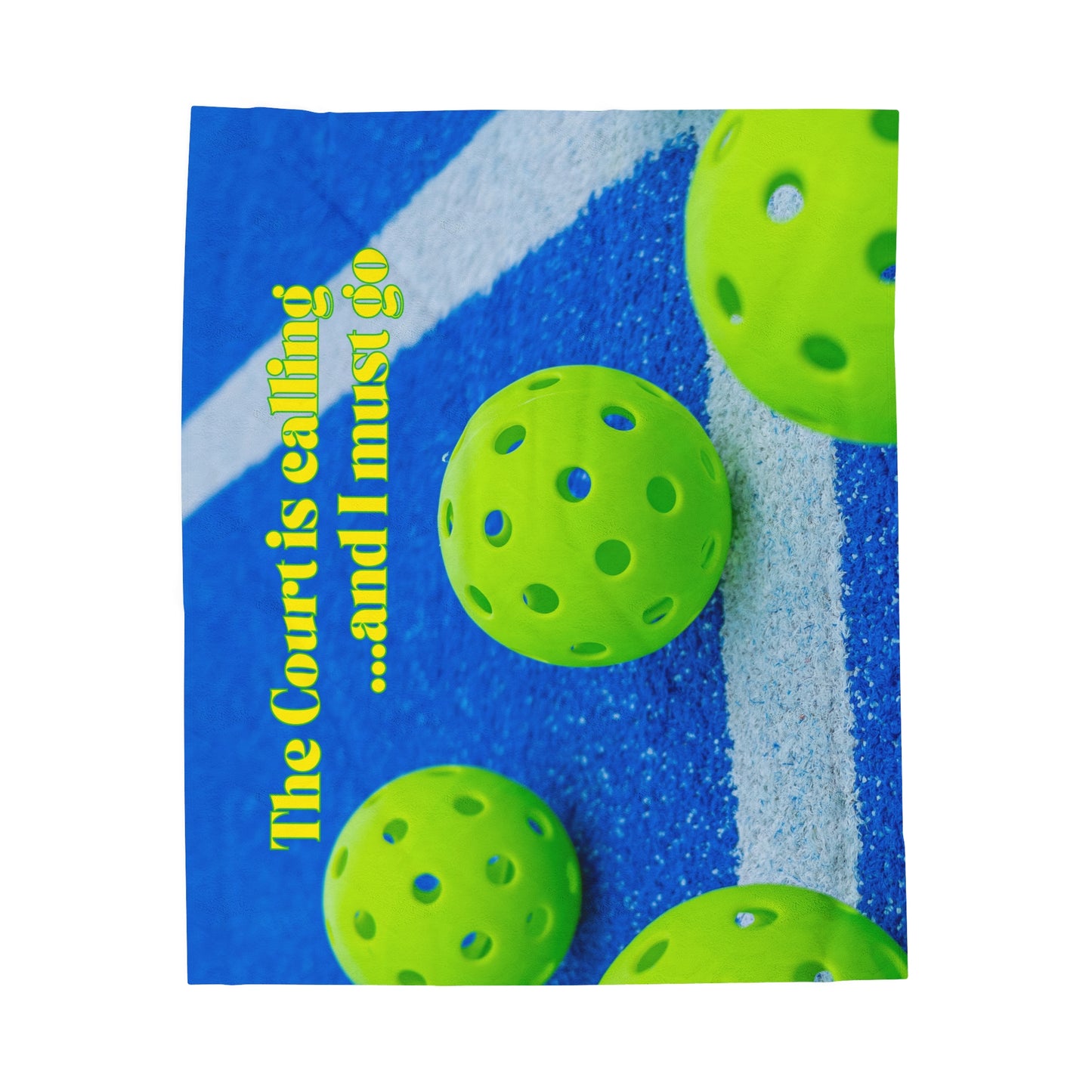 Plush Blanket - Pickleball Design, Small to Extra Large sizes - Gift for Home | pickleball is my therapy style