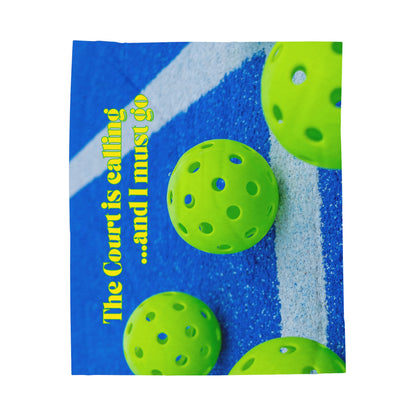 Plush Blanket - Pickleball Design, Small to Extra Large sizes - Gift for Home | pickleball is my therapy style