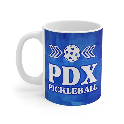 PDX Pickleball Coffee Blue Mug - Portland Oregon coffee mug cup pickleballer