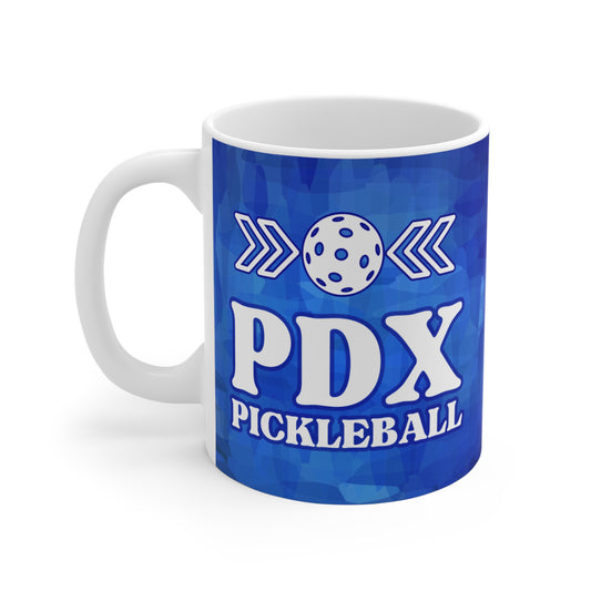 PDX Pickleball Coffee Blue Mug - Portland Oregon coffee mug cup pickleballer
