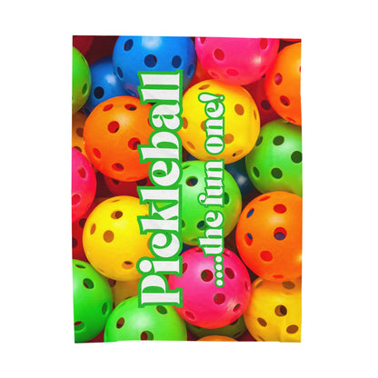 Plush Blanket - Pickleball Design, Small to Extra Large sizes - Gift for Home | pickleball the fun one style