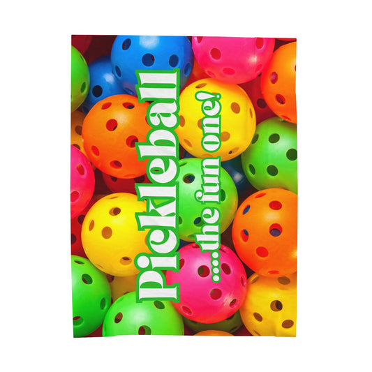 Plush Blanket - Pickleball Design, Small to Extra Large sizes - Gift for Home | pickleball the fun one style
