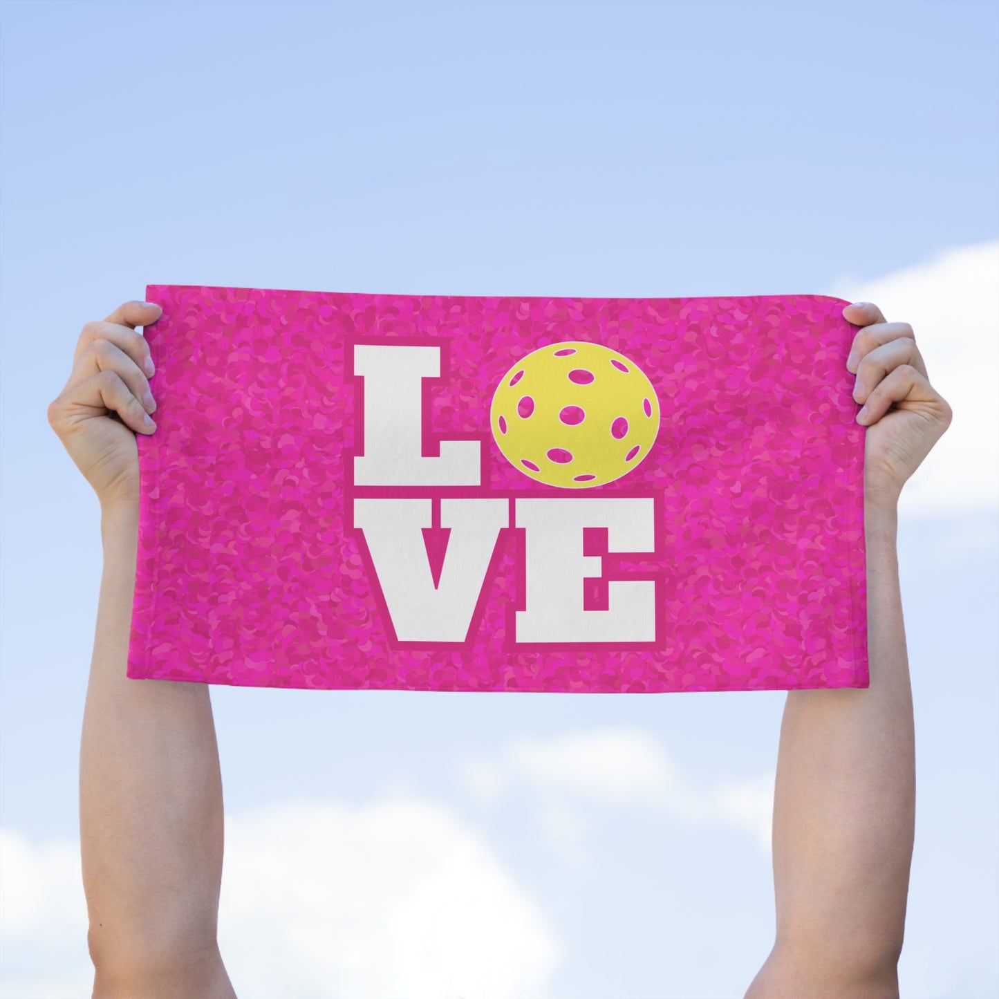LOVE Pickleball Towel - pickleball player sports rally kitchen bathroom towel