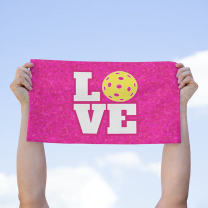 LOVE Pickleball Towel - pickleball player sports rally kitchen bathroom towel