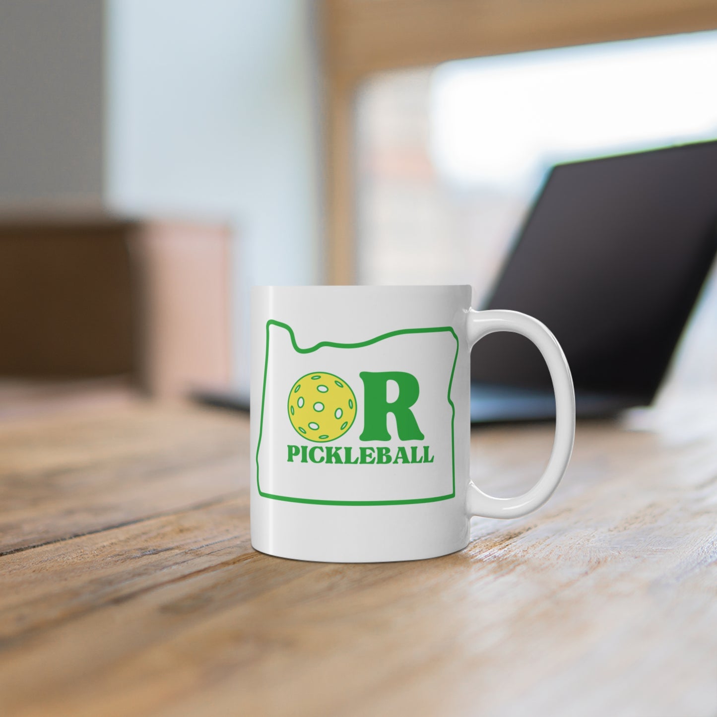 Oregon Pickleball Coffee Mug White - Pickleballer drink glass mug