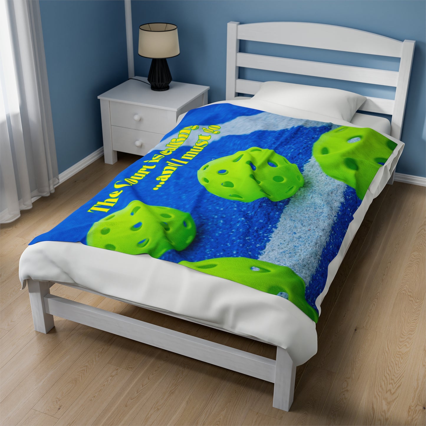 Plush Blanket - Pickleball Design, Small to Extra Large sizes - Gift for Home | pickleball is my therapy style