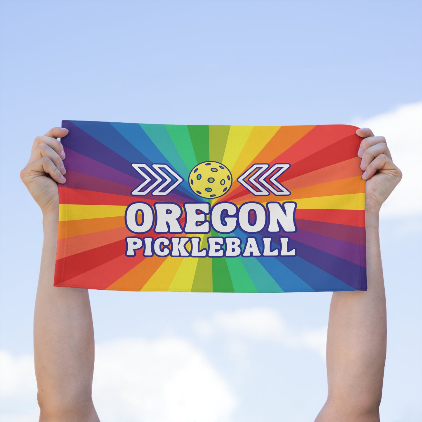Oregon Pride Banger Pickleball Rally Towel - courts, kitchen, bathroom towel for Pickleball player