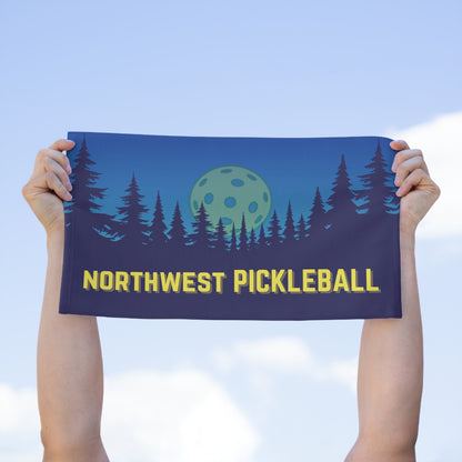 Northwest Mountain Pickleball Rally Towel - courts, kitchen, bathroom towel for Pickleball player