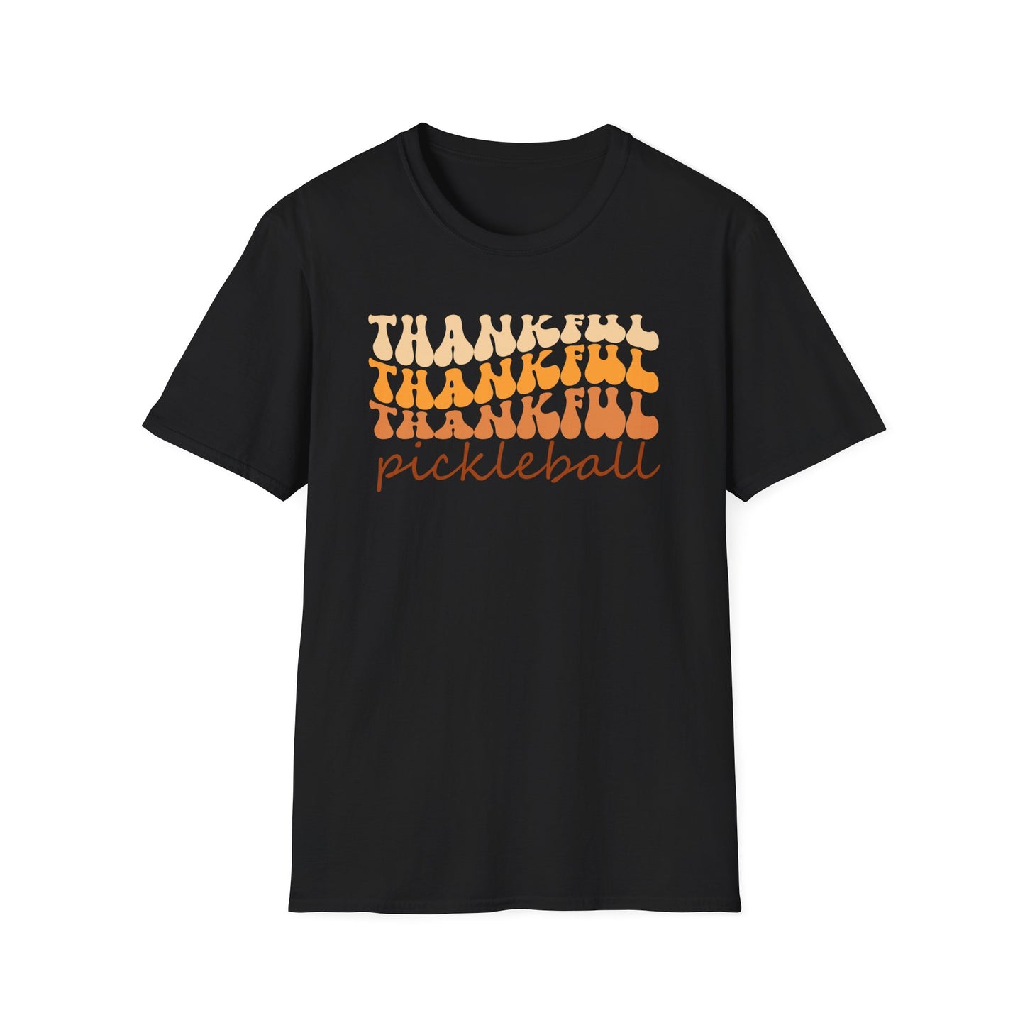 Thankful Pickleball Player Unisex Softstyle T-Shirt, Thanksgiving Tee, Sports Lover Shirt, Gift for Pickleball Player, Funny Thanksgiving
