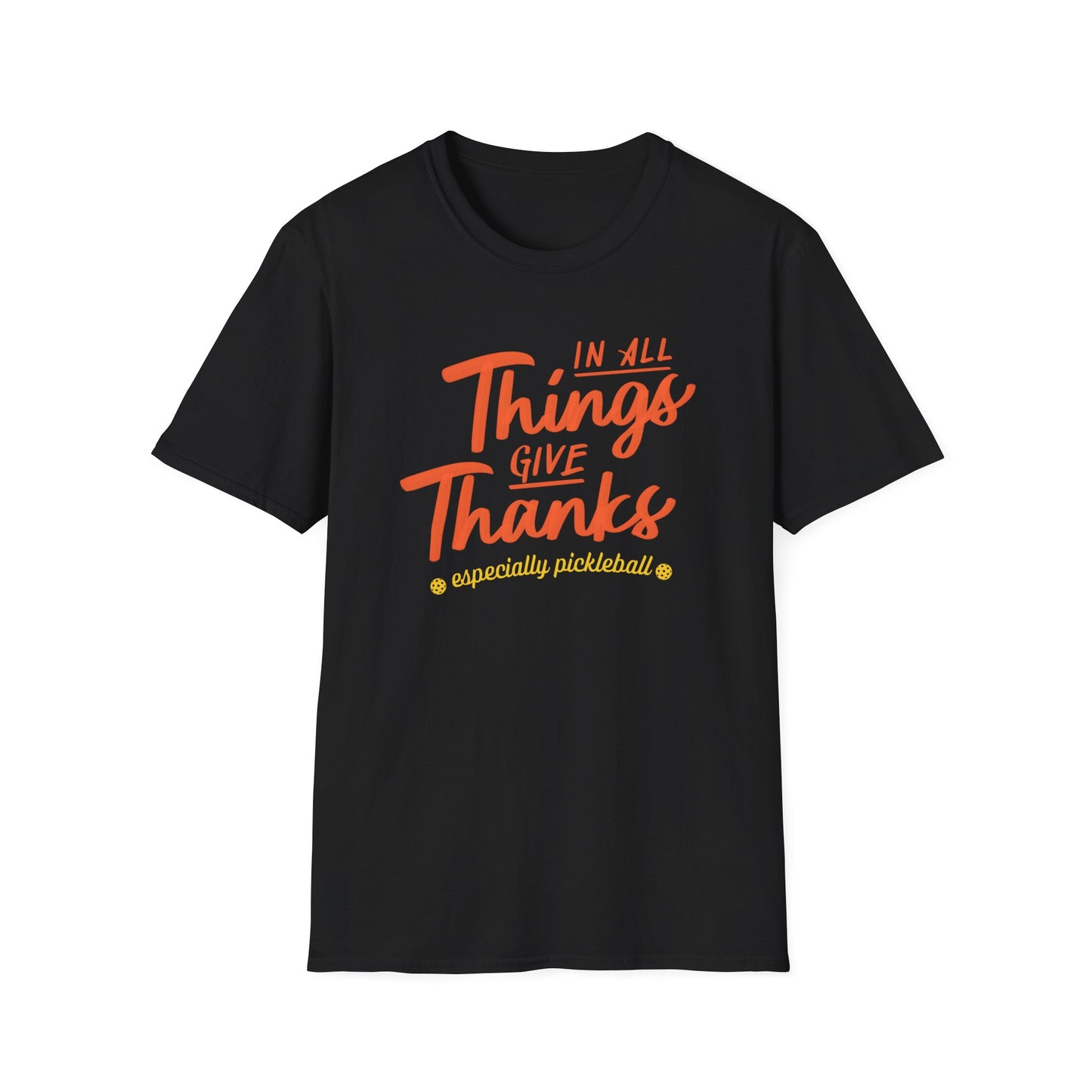 Thanksgiving Gratitude Pickleball T-Shirt, Unisex Tee, Shirt for Men Women, Fall Season Top, Sporty Gift