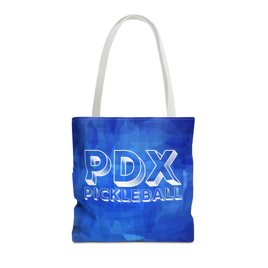 Modern Blue PDX Pickleball Tote Bag - Portaland Oregon pickleball gear bag shopping and courts