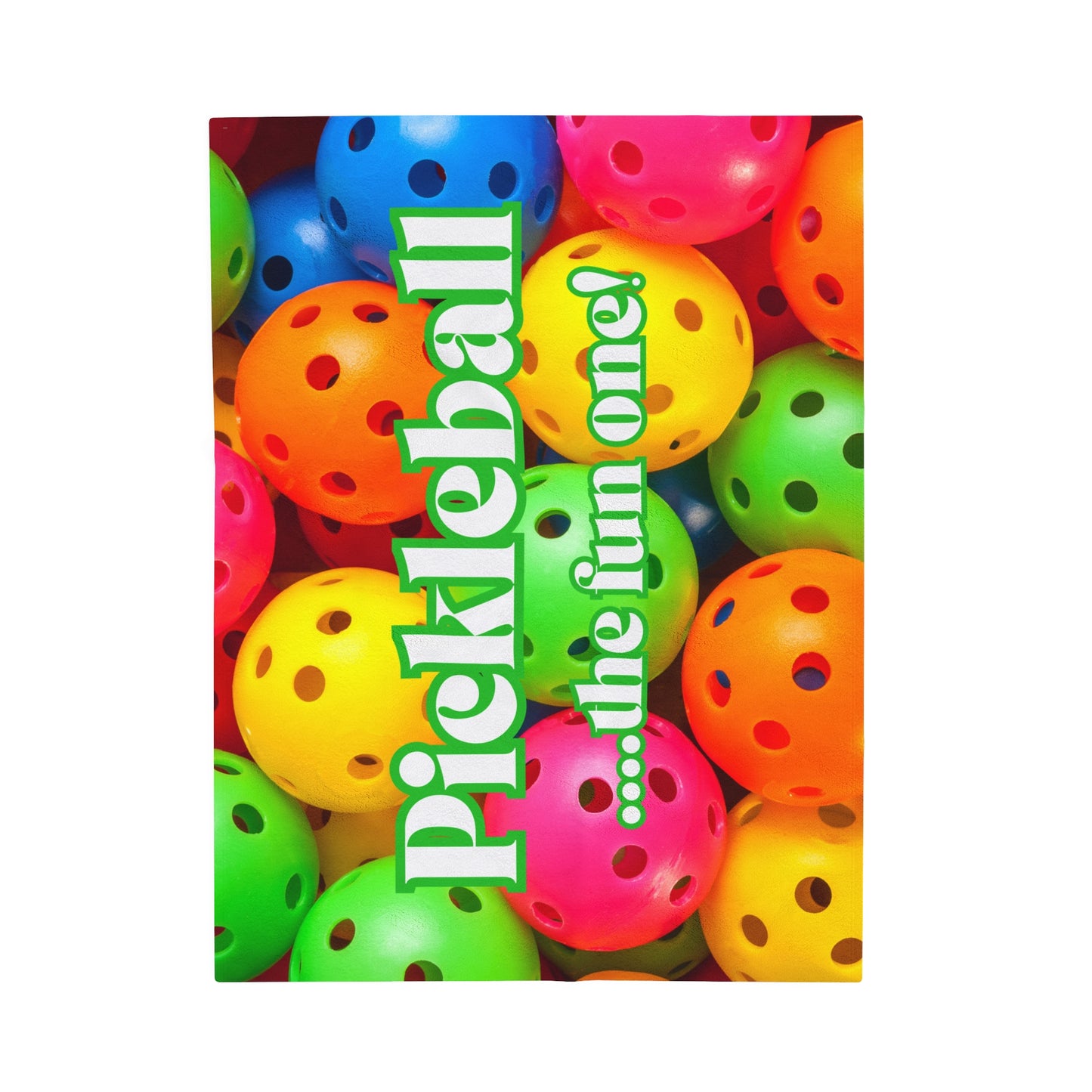 Plush Blanket - Pickleball Design, Small to Extra Large sizes - Gift for Home | pickleball the fun one style