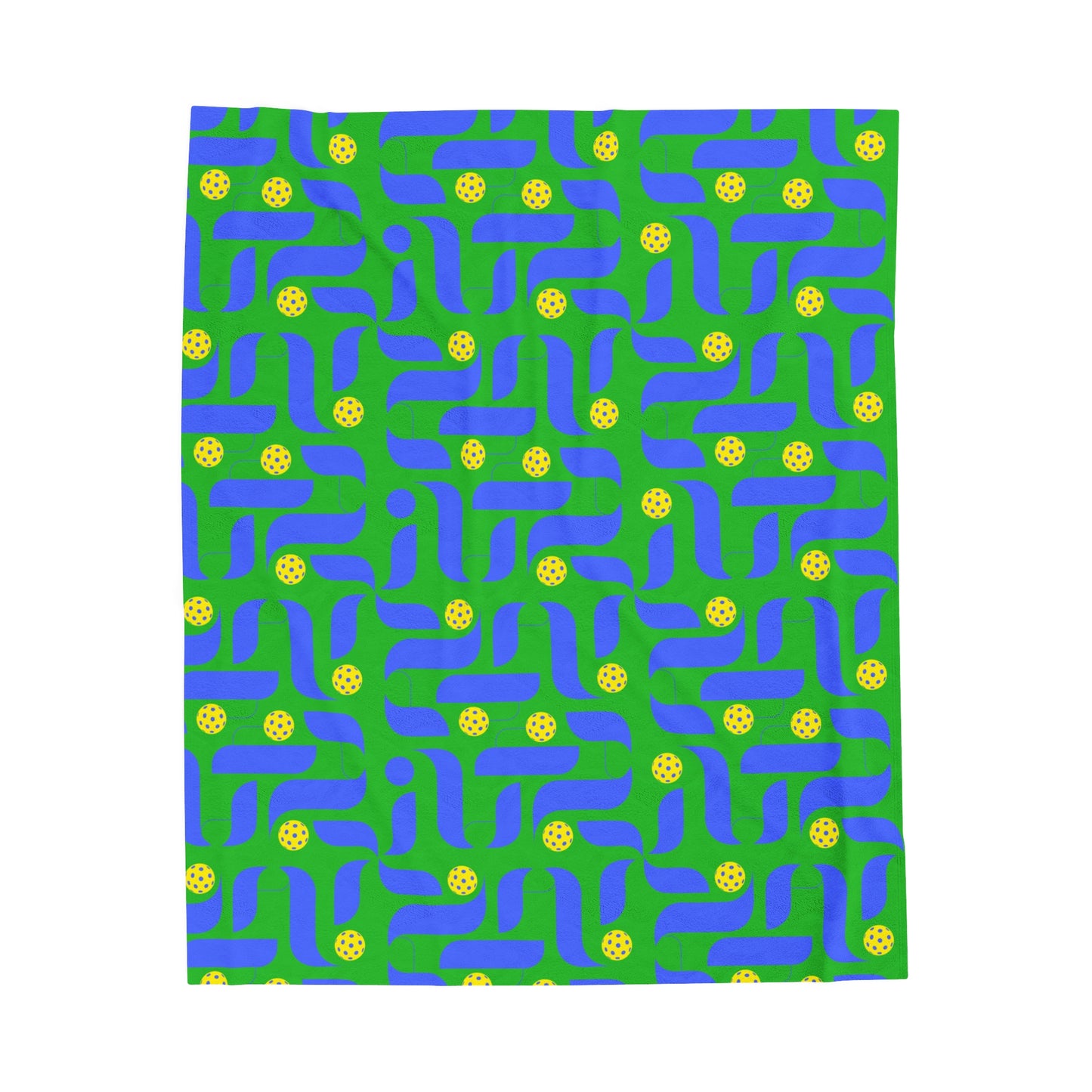 Plush Blanket - Pickleball Design, Small to Extra Large sizes - Gift for Home | modern green background style