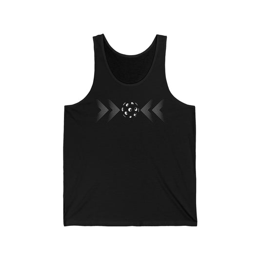 Modern Pickleball Tank Top style - Unisex style to wear on and off the court-gift or court apparel-dark image