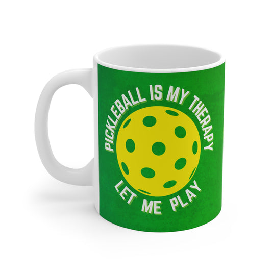 Pickleball is my Therapy Coffee Mug - Pickleball player mug cup for coffee tea
