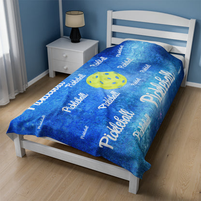Plush Blanket - Pickleball Design, Small to Extra Large sizes - Gift for Home | the court is calling and I must go style