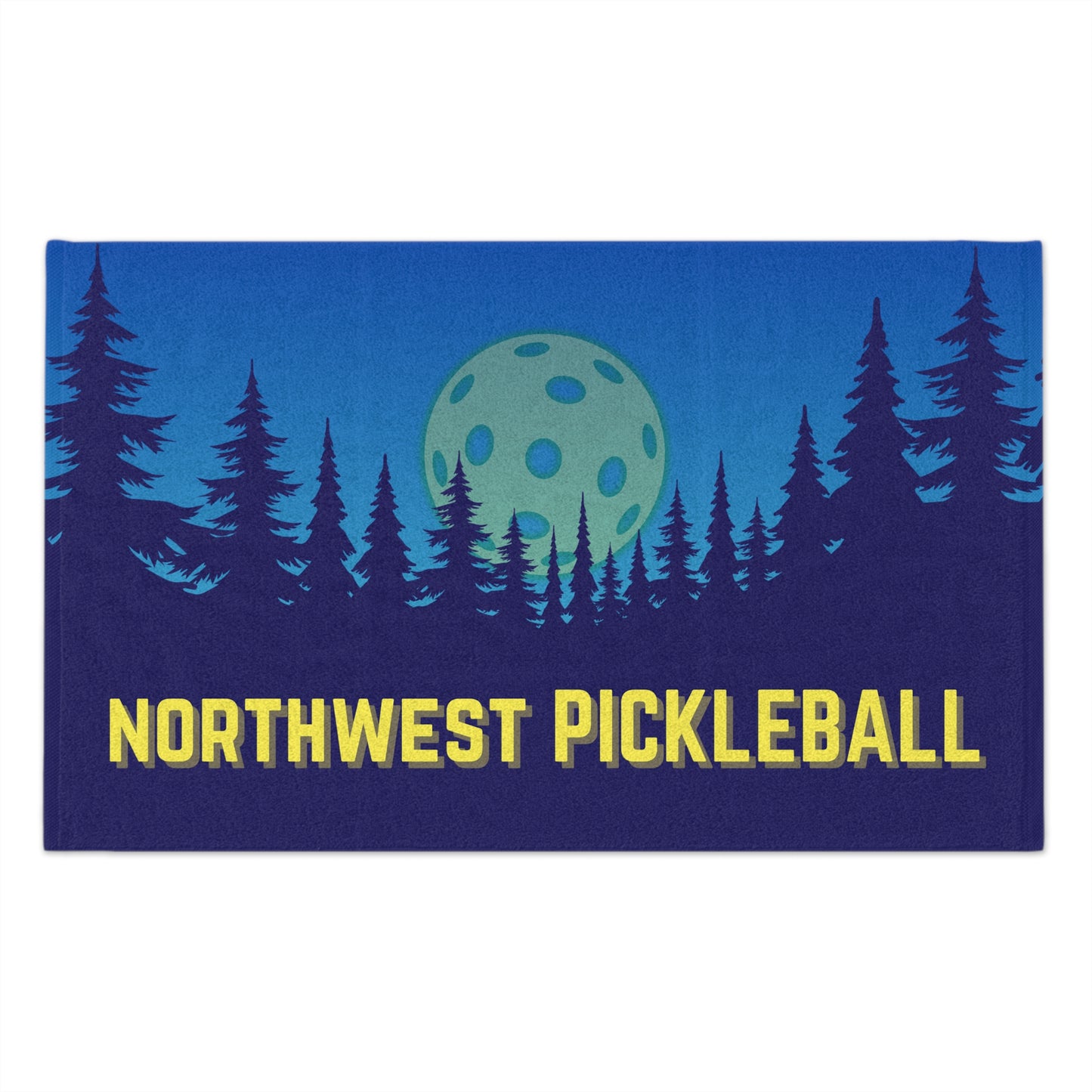 Northwest Mountain Pickleball Towel - pickleball player sports rally kitchen bathroom towel Portland oregon