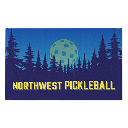 Northwest Mountain Pickleball Towel - pickleball player sports rally kitchen bathroom towel Portland oregon