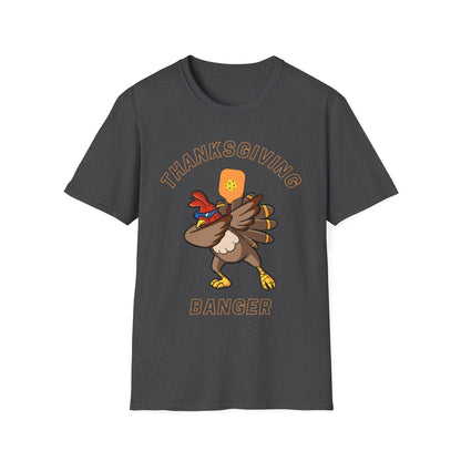 Thanksgiving Turkey Banger Pickleball Unisex T-Shirt, Pickleball Game, Thankful Turkey Tee, Sports Shirt, Pickleball Lover Gift