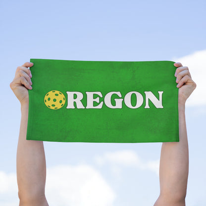 Oregon green Pickleball Towel - pickleball player sports rally kitchen bathroom towel Portland PDX