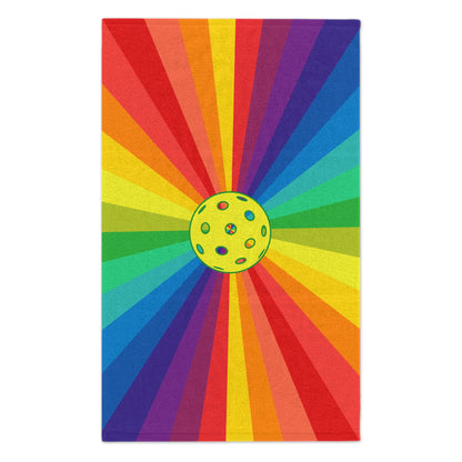 Pride Ball Pickleball Rally Towel - courts, kitchen, bathroom towel for Pickleball player