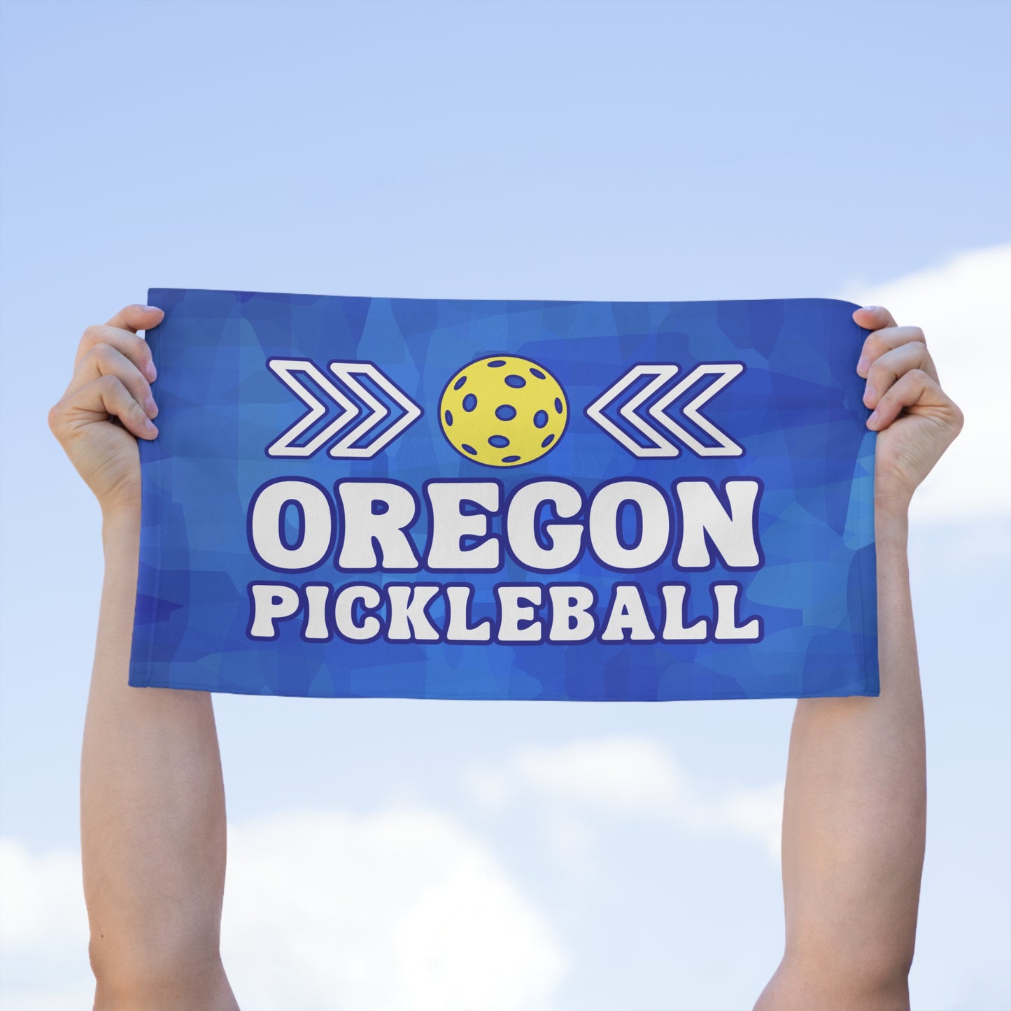 OREGON Blue Pickleball Towel - Oregon pickleball player sports rally kitchen bathroom towel Portland