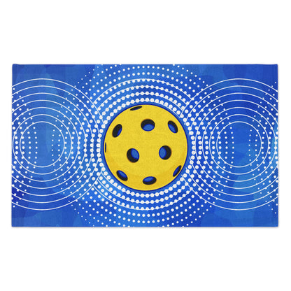 Blue Modern PickleballTowel - pickleball player sports rally kitchen bathroom towel